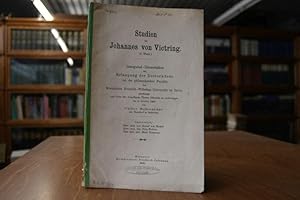 Bild des Verkufers fr Studien zu Johannes von Victring (1. Theil). Dissertation der Friedrichs-Wilhelm-Universitt Berlin zum Verkauf von Gppinger Antiquariat