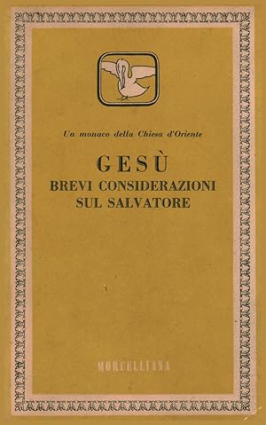 Imagen del vendedor de Ges : Brevi considerazioni sul Salvatore a la venta por Di Mano in Mano Soc. Coop