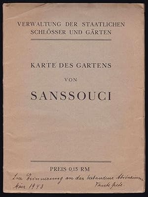 Seller image for Karte des Gartens von Sanssouci. for sale by Graphem. Kunst- und Buchantiquariat