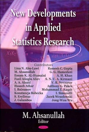 Seller image for New Developments in Applied Statistics Research for sale by GreatBookPrices