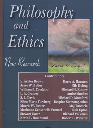 Imagen del vendedor de Philosophy And Ethics : New Research a la venta por GreatBookPrices