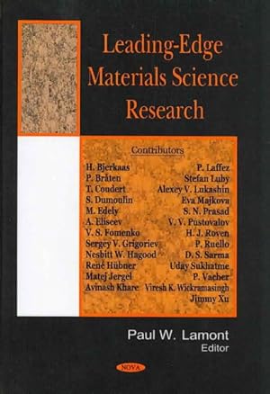 Seller image for Leading-Edge Materials Science Research for sale by GreatBookPrices