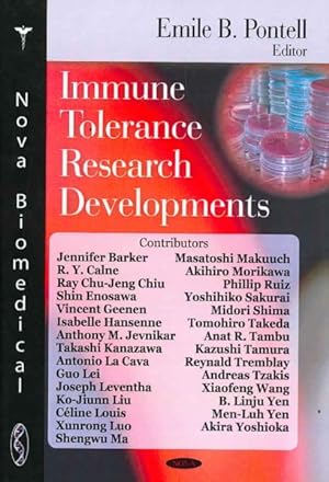 Seller image for Immune Tolerance Research Developments for sale by GreatBookPrices