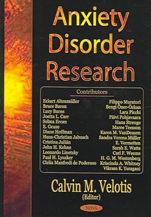 Bild des Verkufers fr Anxiety Disorder Research zum Verkauf von GreatBookPrices