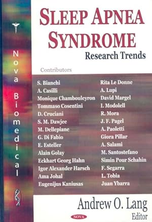 Immagine del venditore per Sleep Apnea Syndrome Research Focus venduto da GreatBookPrices