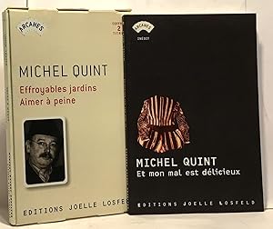 Imagen del vendedor de Coffret 2 titres Michel Quint : Effroyables jardins - Aimer  peine + Et mon mal est dlicieux --- 3 livres a la venta por crealivres