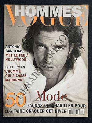 VOGUE HOMMES-N°182-SEPTEMBRE 1995-ANTONIO BANDERAS
