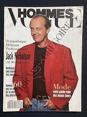 VOGUE HOMMES-N°139-MAI 1991-JACK NICHOLSON