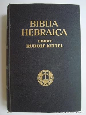 Biblia Hebraica. Textum Masoreticum curavit P. Kahle. Editionem tertiam denuo elaboratam ad finem...