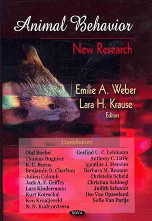 Imagen del vendedor de Animal Behavior : New Research a la venta por GreatBookPrices