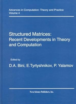 Image du vendeur pour Structured Matrices : Recent Advances and Applications mis en vente par GreatBookPrices