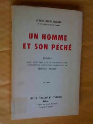 Seller image for Un homme et son pch. Roman avec trois prfaces de l'auteur for sale by Livresse