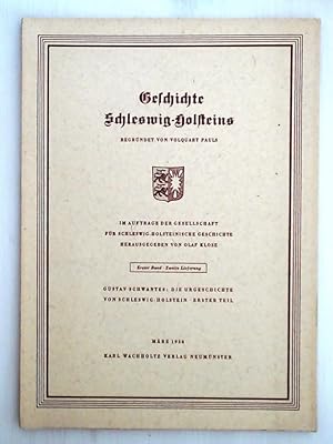 Imagen del vendedor de Geschichte Schleswig-Holsteins - Band 1 - 2. Lieferung - Die Urgeschichte von Schleswig-Holstein, erster Teil a la venta por Leserstrahl  (Preise inkl. MwSt.)