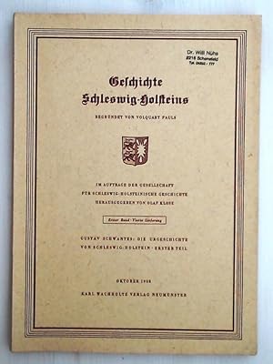 Imagen del vendedor de Geschichte Schleswig-Holsteins - Band 1 - 4. Lieferung - Die Urgeschichte von Schleswig-Holstein, erster Teil a la venta por Leserstrahl  (Preise inkl. MwSt.)