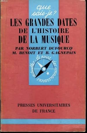 Bild des Verkufers fr Que sais-je? N 1333 Les grandes dates de l'Histoire de la musique zum Verkauf von Le-Livre