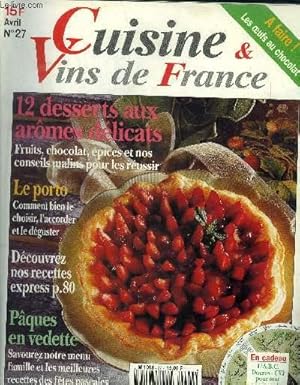 Imagen del vendedor de Cuisine et Vins de France - n 27 - Avril 1996 : Italie : Le jambon de San Daniele - 9 recettes express - Menus rafin Feuillets aux morilles, pav de saumon poire et sel / menu dbutante : Quiche au saumon et aux asperges - Oeufs au chocolat a la venta por Le-Livre