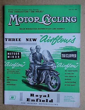 Seller image for Motor Cycling. June 26, 1958. for sale by N. G. Lawrie Books