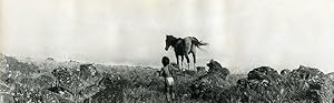 Easter Island Rapa Nui Orongo Young Boy Horse Old Francis Maziere Photo 1965