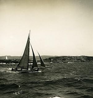 Sweden West Coast sailboat Old NPG Stereo Photo 1900