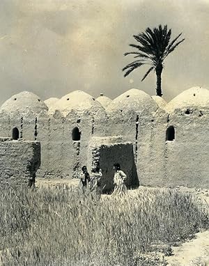 Egypt Faouzi the little Egyptian Houses or Grain Stores? Old Photo Darbois 1965