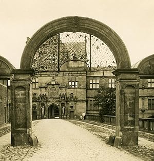 Denmark Copenhagen Frederiksborg Slot Archway Old NPG Stereo Photo 1900