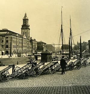 Sweden Gothenburg Göteborg Hammgarten Old NPG Stereo Photo 1900