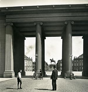 Denmark Copenhagen Amalienborg Colonnade Old NPG Stereo Photo 1900