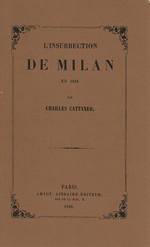 Seller image for L'insurrection de Milan en 1848 for sale by Di Mano in Mano Soc. Coop