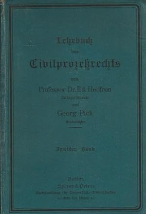 Seller image for Lehrbuch des Zivilprozerechts. Zweiter Band. for sale by Lewitz Antiquariat