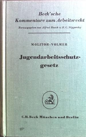 Imagen del vendedor de Jugendarbeitsschutzgesetz Kommentar Beck'sche Kommentare zum Arbeitsrecht Band XV a la venta por books4less (Versandantiquariat Petra Gros GmbH & Co. KG)