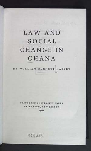 Seller image for Law and Social Change in Ghana. for sale by books4less (Versandantiquariat Petra Gros GmbH & Co. KG)