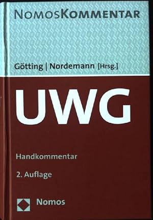 Bild des Verkufers fr UWG : Handkommentar. zum Verkauf von books4less (Versandantiquariat Petra Gros GmbH & Co. KG)