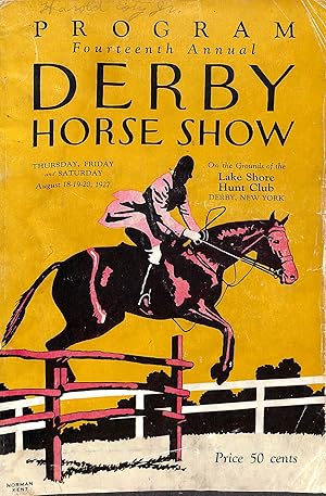 Program Fourteenth Annual Derby, New York Horse Show