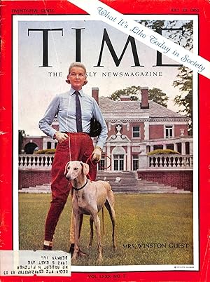 Time Magazine w/ Mrs Winston (C.Z.) Guest July 20, 1962