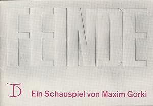 Seller image for Programmheft Maxim Gorki FEINDE Spielzeit 1967 / 68 Heft 1 for sale by Programmhefte24 Schauspiel und Musiktheater der letzten 150 Jahre