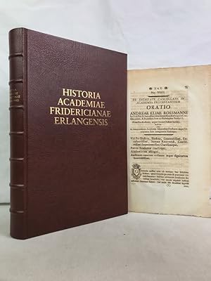 Historia Academiae Fridericianae Erlangensis : BEILIEGEND: 2 Blätter aus der ORIGINALAUSGABE. anl...