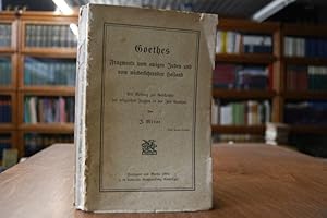 Goethes Fragmente vom ewigen Juden und vom wiederkehrenden Heiland. Ein Beitrag zur Geschichte de...