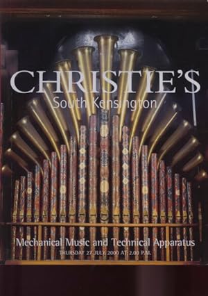 Christies July 2000 Mechanical Music & Technical Apparatus