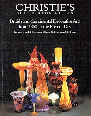 Christies December 1996 British & Continental Decorative Arts