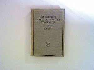 Image du vendeur pour Die Gedichte Walthers von der Vogelweide mis en vente par ANTIQUARIAT FRDEBUCH Inh.Michael Simon