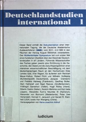 Bild des Verkufers fr Dokumentation des Wolfenbtteler DAAD-Symposiums 1988. Deutschlandstudien international ; 1 zum Verkauf von books4less (Versandantiquariat Petra Gros GmbH & Co. KG)