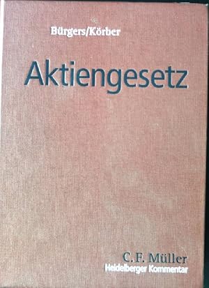 Seller image for Heidelberger Kommentar zum Aktiengesetz. for sale by books4less (Versandantiquariat Petra Gros GmbH & Co. KG)