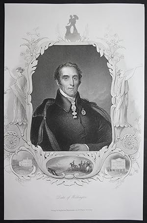 Bild des Verkufers fr Duke of Wellington" - Arthur Wellesley Premierminister prime minister steel engraving zum Verkauf von Antiquariat Steffen Vlkel GmbH