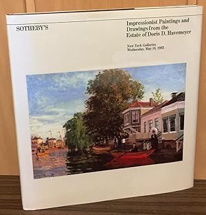 Bild des Verkufers fr Impressionist Paintings and Drawings from the Estate of Doris D. Havemeyer. Auction, Wednesday evening, May 18, 1983 New York Galleries. zum Verkauf von Antiquariat Peda