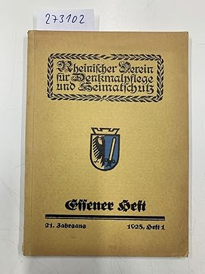 Bild des Verkufers fr Zeitschrift des Rheinischen Vereins fr Denkmalpflege und Heimatschutz Heft 1 21. Jg. Juni 1928 zum Verkauf von Versand-Antiquariat Konrad von Agris e.K.