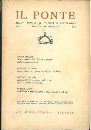 Il Ponte. Rivista mensile di politica e letteratura. N° 5. Maggio.