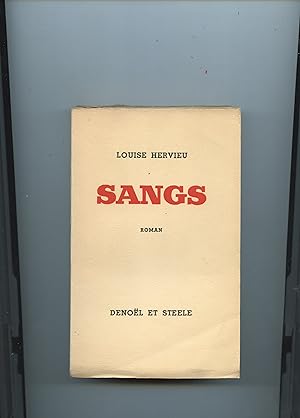 Image du vendeur pour SANGS . Roman mis en vente par Librairie CLERC