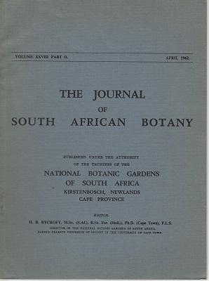 Image du vendeur pour The Journal of South African Botany ; South African Iridaceae - The Genus Ixia. Volume 28 Part 2. mis en vente par Mike Park Ltd