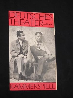 Imagen del vendedor de Deutsches Theater/ Kammerspiele, November, Nr. 3, 1965/66 [Werbefaltblatt] a la venta por Fast alles Theater! Antiquariat fr die darstellenden Knste