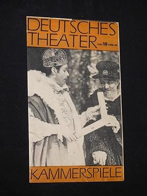 Bild des Verkufers fr Deutsches Theater/ Kammerspiele, Juni, Nr. 10, 1965/66 [Werbefaltblatt] zum Verkauf von Fast alles Theater! Antiquariat fr die darstellenden Knste